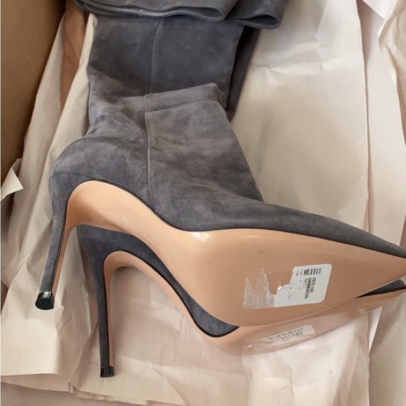 NEW $2640 GIANVITO ROSSI SUEDE LEATHER OVER KNEE THIGH HIGH CUISSARD BOOTS RARE - Picture 12 of 13